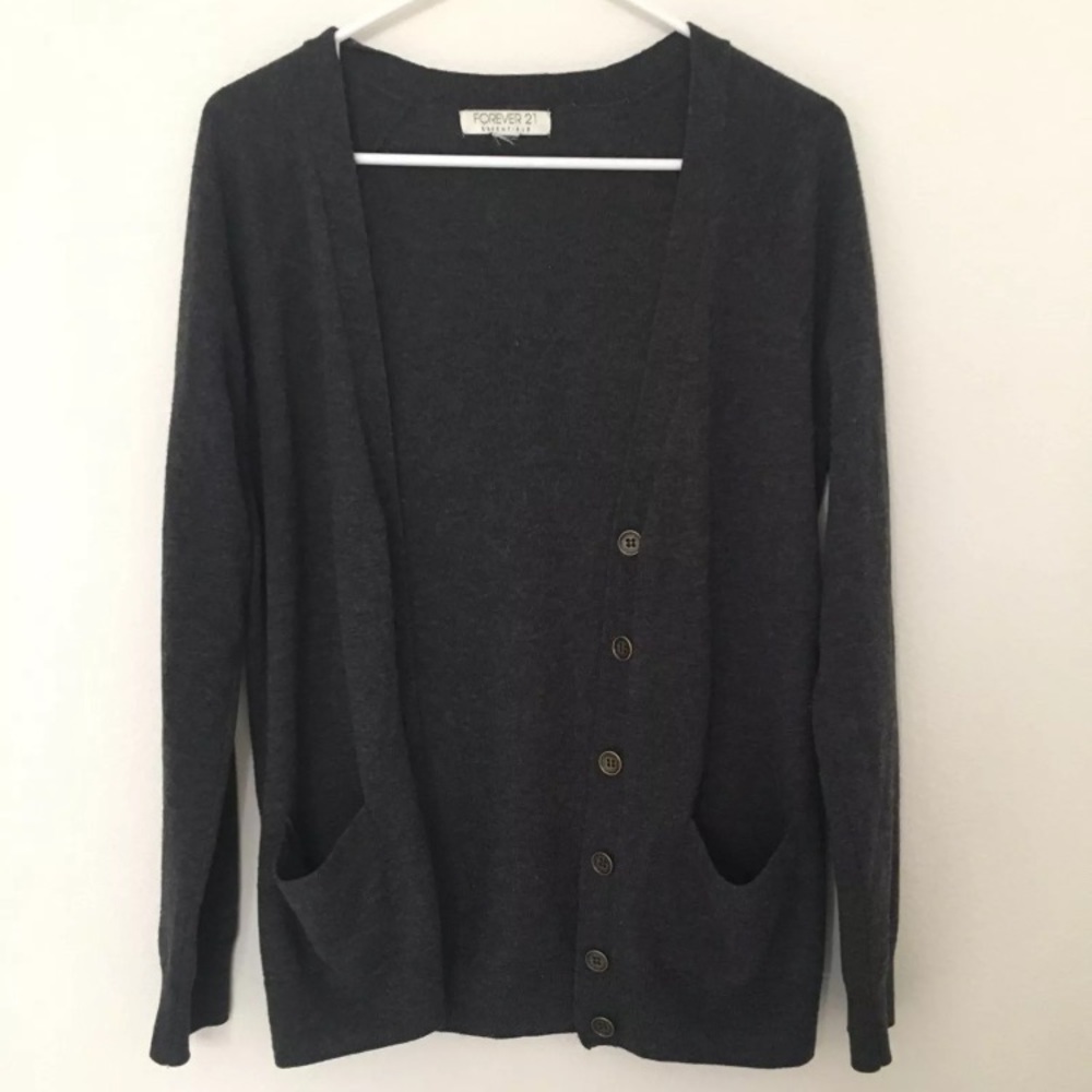 Forever 21 black knit cardigan